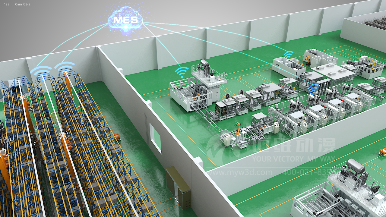 特斯拉汽车生产线三维动画展示(图2) 特斯拉汽车生产线三维动画展示(图2)